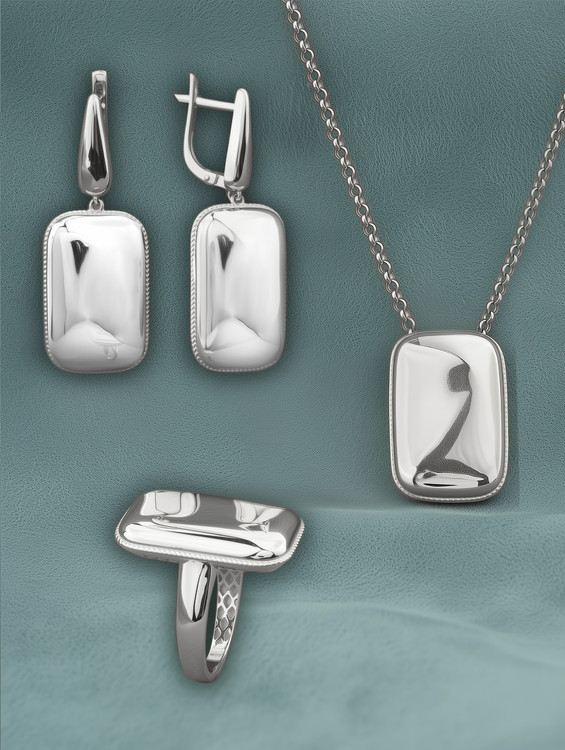 Серьги из белого золота