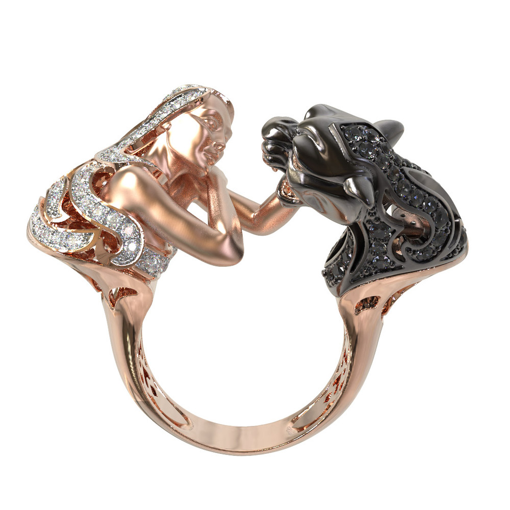 Кольцо из золота c фианитом