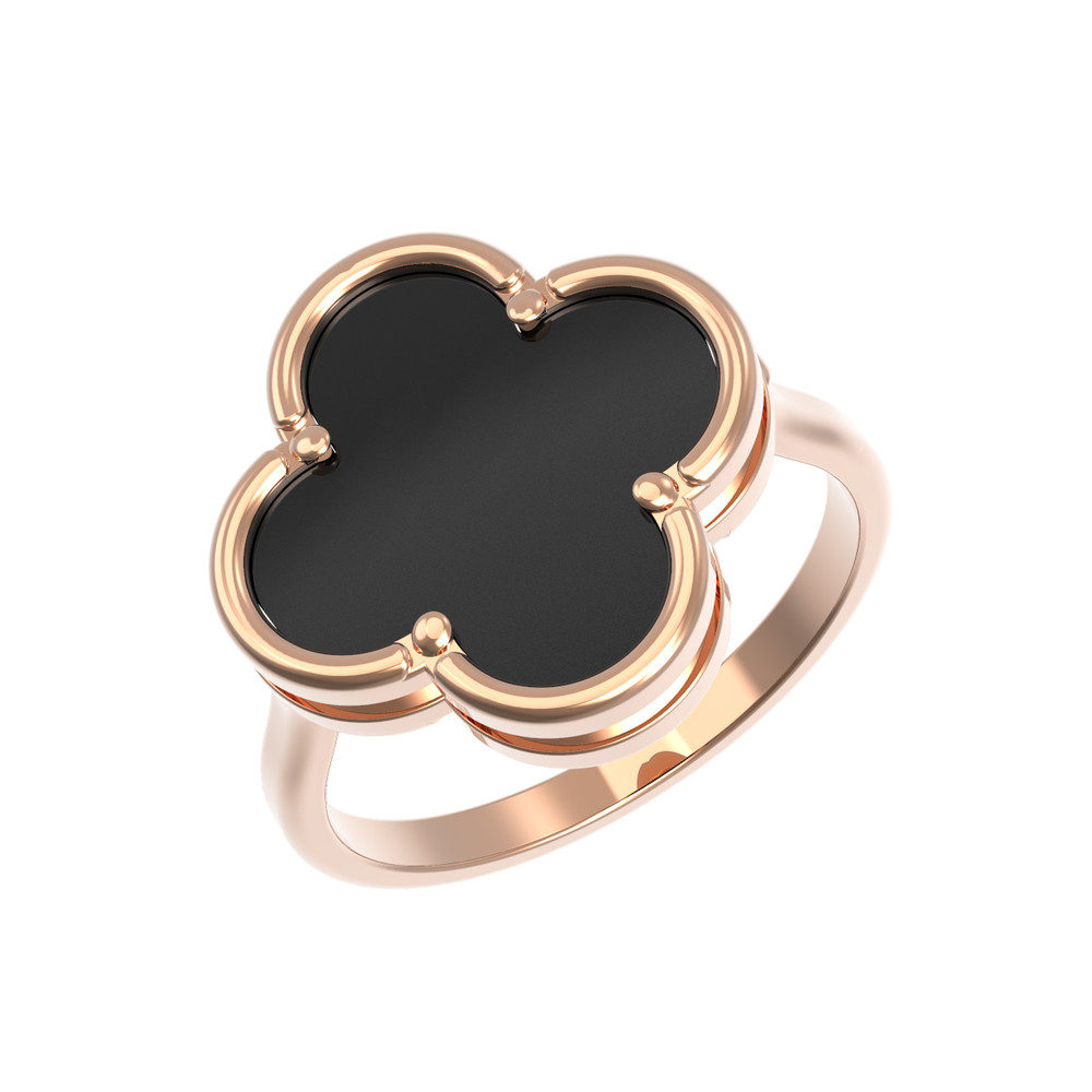 Кольцо из золота c ониксом