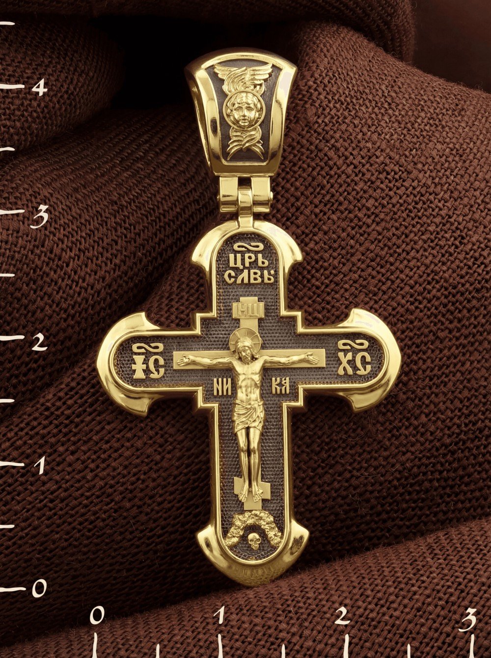 Крест из лимонного золота