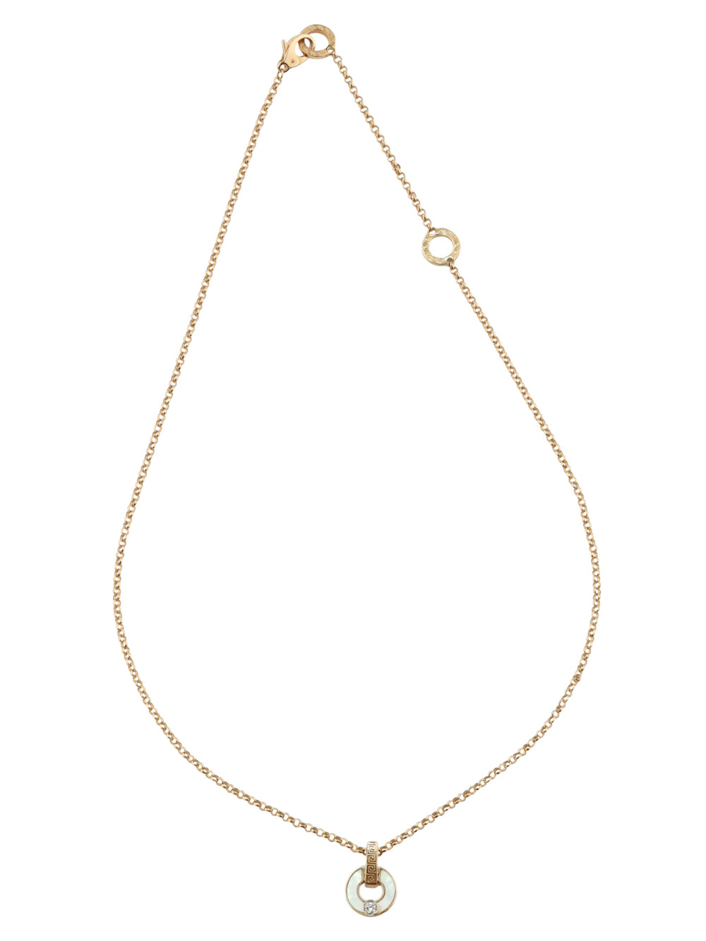 Колье из золота c бриллиантами и перламутром