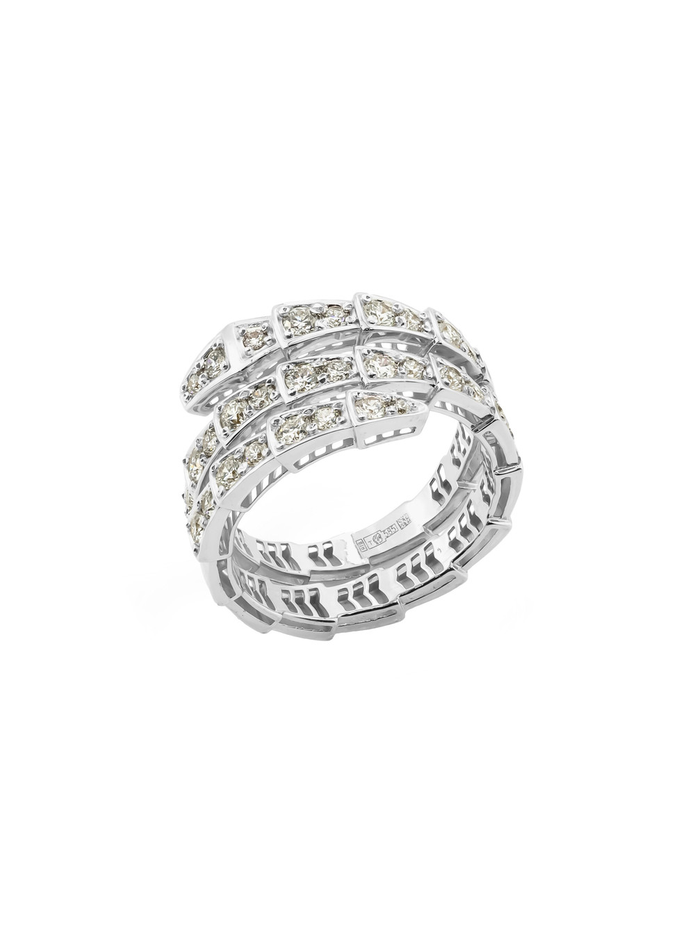 Кольцо из белого золота c бриллиантами