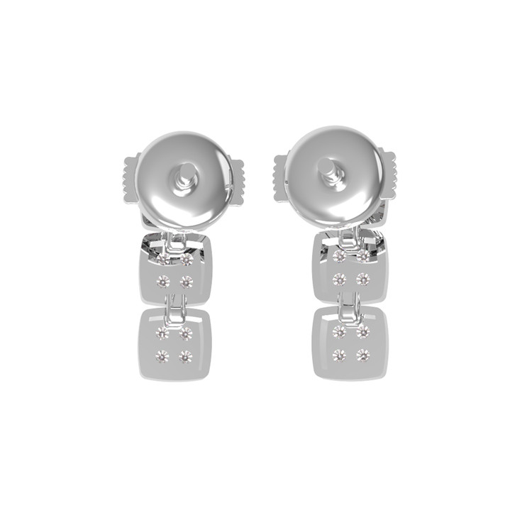 Серьги из белого золота c бриллиантами