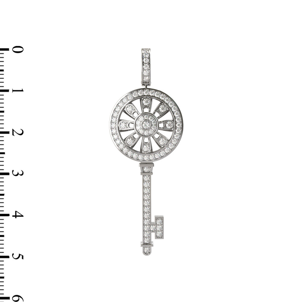 Подвеска из белого золота c бриллиантами