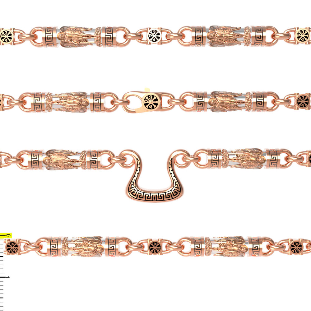 Цепь из золота c эмаль