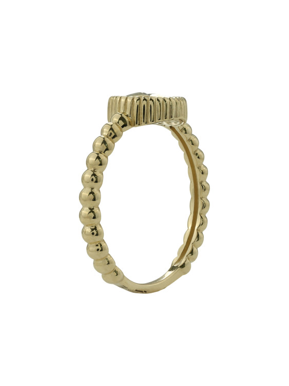 Кольцо из лимонного золота c бриллиантами и ониксом