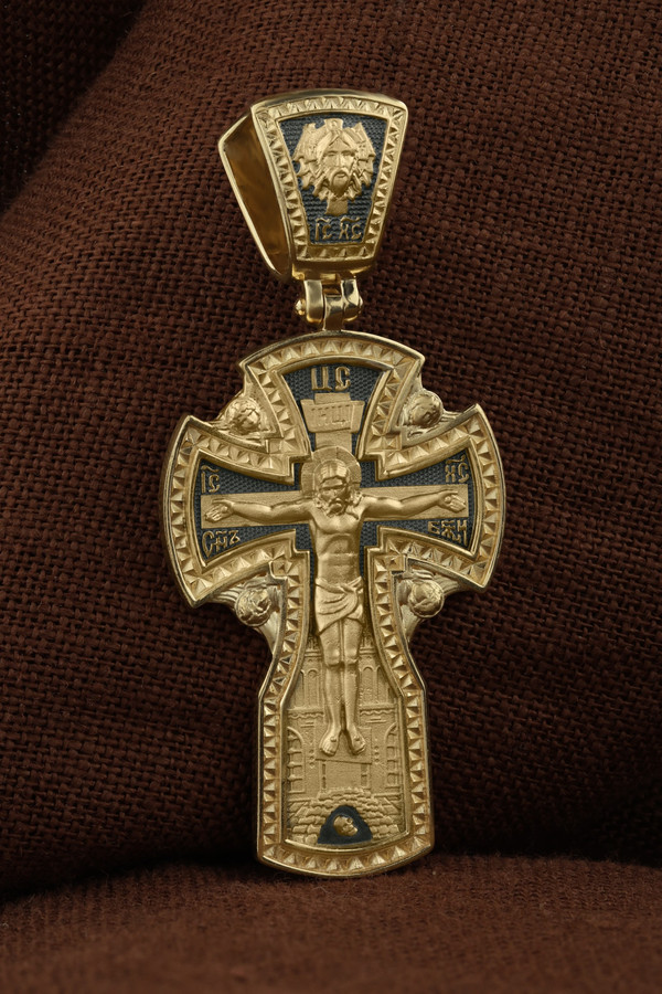 Крест из лимонного золота