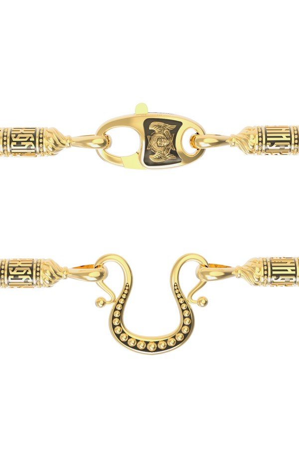 Шнурок кожаный из лимонного золота c кожаным шнурком