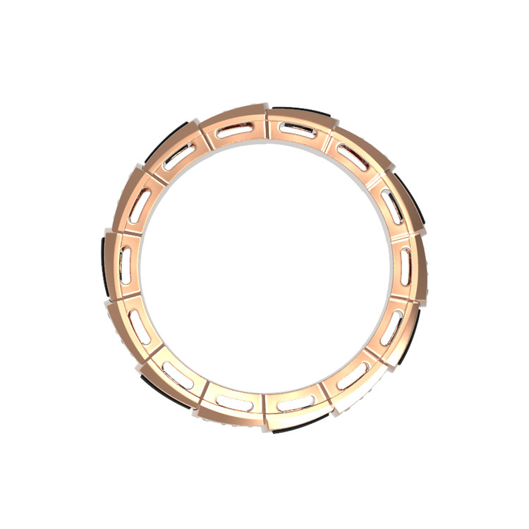 Кольцо из золота c бриллиантами и ониксом