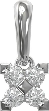 Подвеска из белого золота c бриллиантами