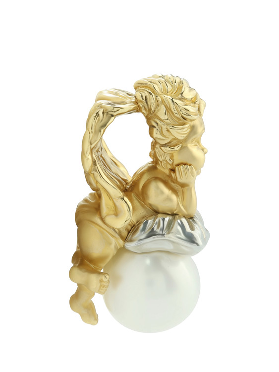 Подвеска из лимонного золота c жемчугом