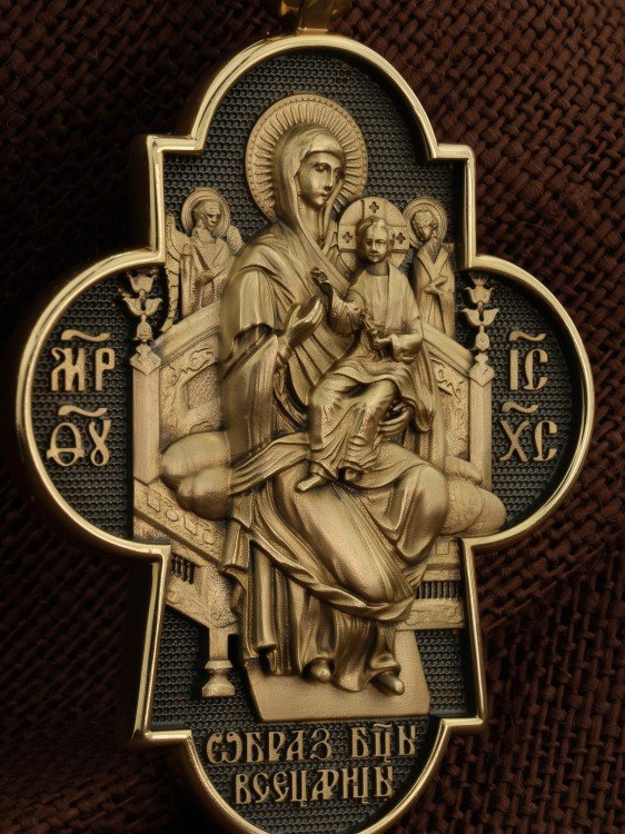 Крест из лимонного золота