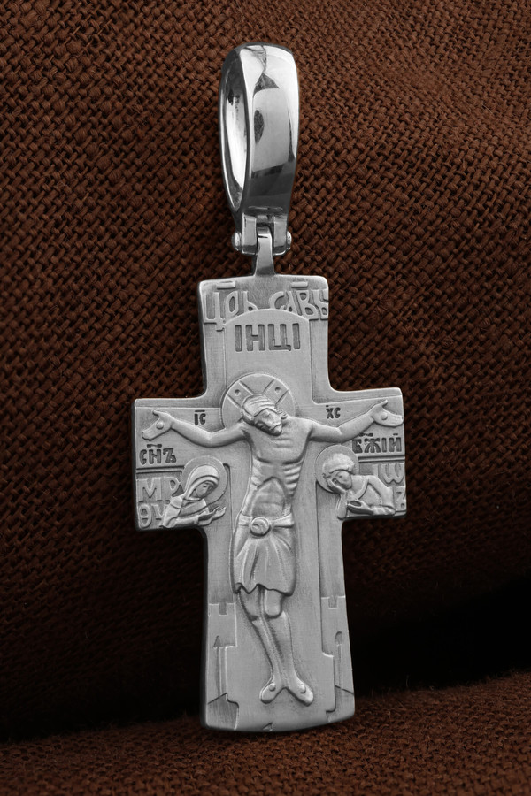 Крест из белого золота