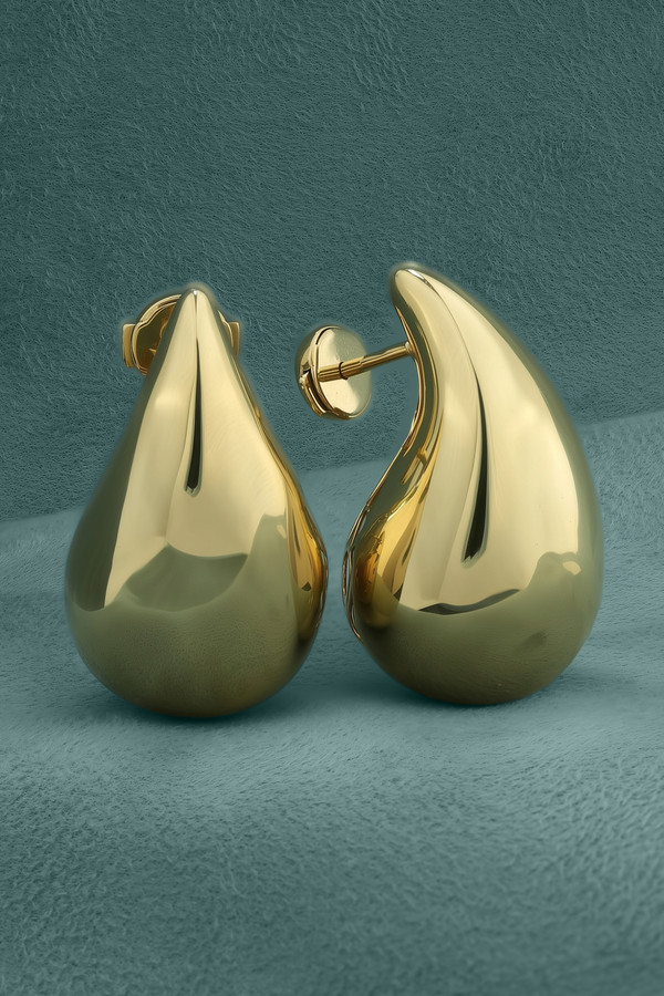 Серьги из лимонного золота