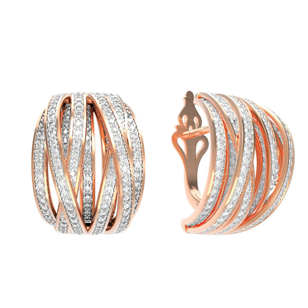 Серьги из золота c фианитом