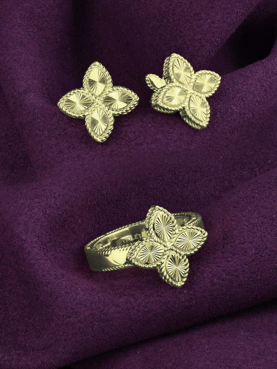 Кольцо из лимонного золота