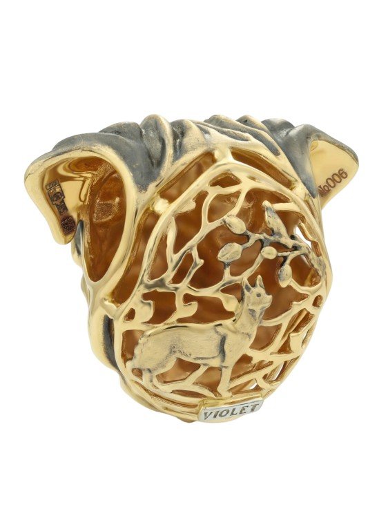 Подвеска из лимонного золота c эмаль