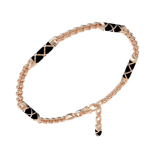 Браслет из золота c эмаль