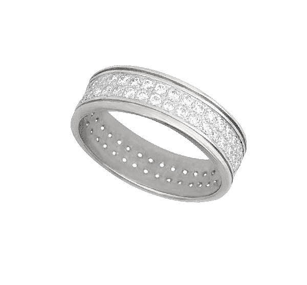 Кольцо из белого золота c фианитом