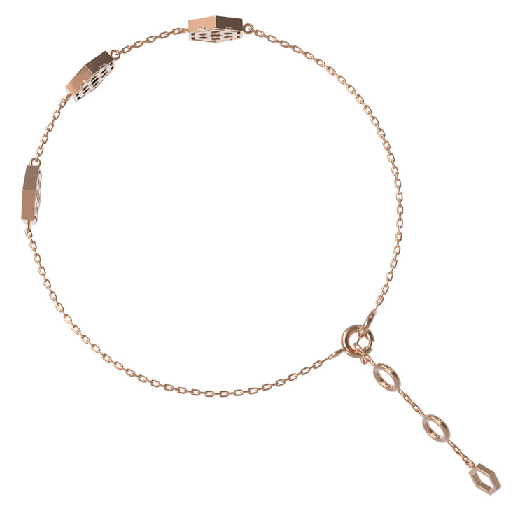 Браслет из золота c малахитом и перламутром