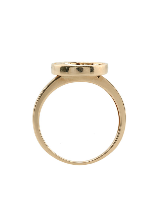 Кольцо из золота c бриллиантами и ониксом