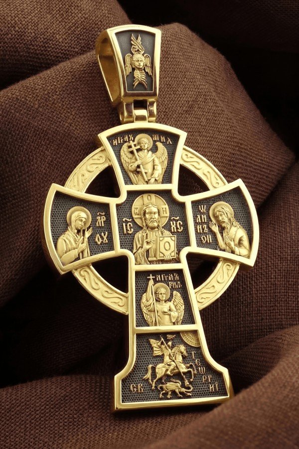 Крест из лимонного золота