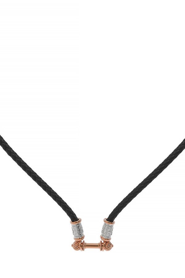 Шнурок кожаный из золота c кожаным шнурком