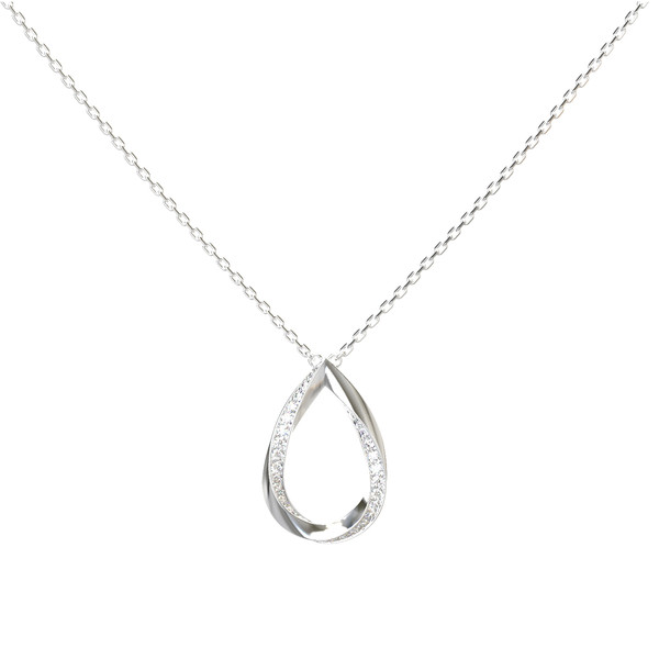 Колье из белого золота c бриллиантами