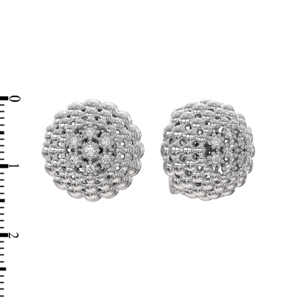 Серьги из белого золота c бриллиантами