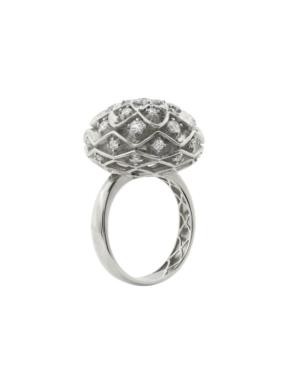 Кольцо из белого золота c бриллиантами