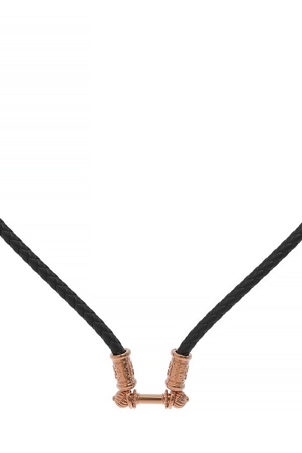Шнурок кожаный из золота c кожаным шнурком