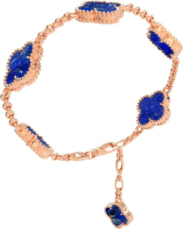 Браслет из лимонного золота c лазуритом