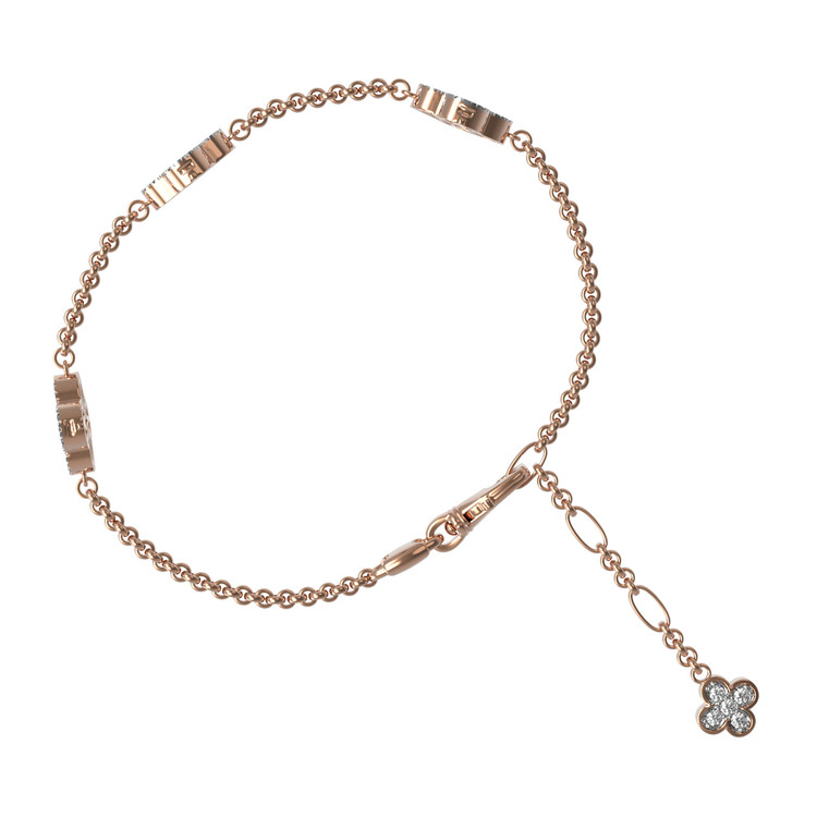 Браслет из золота c бриллиантами, малахитом и перламутром