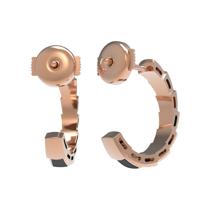 Серьги из золота c ониксом