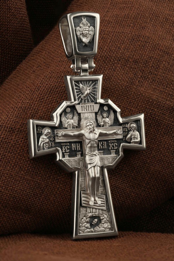 Крест из белого золота